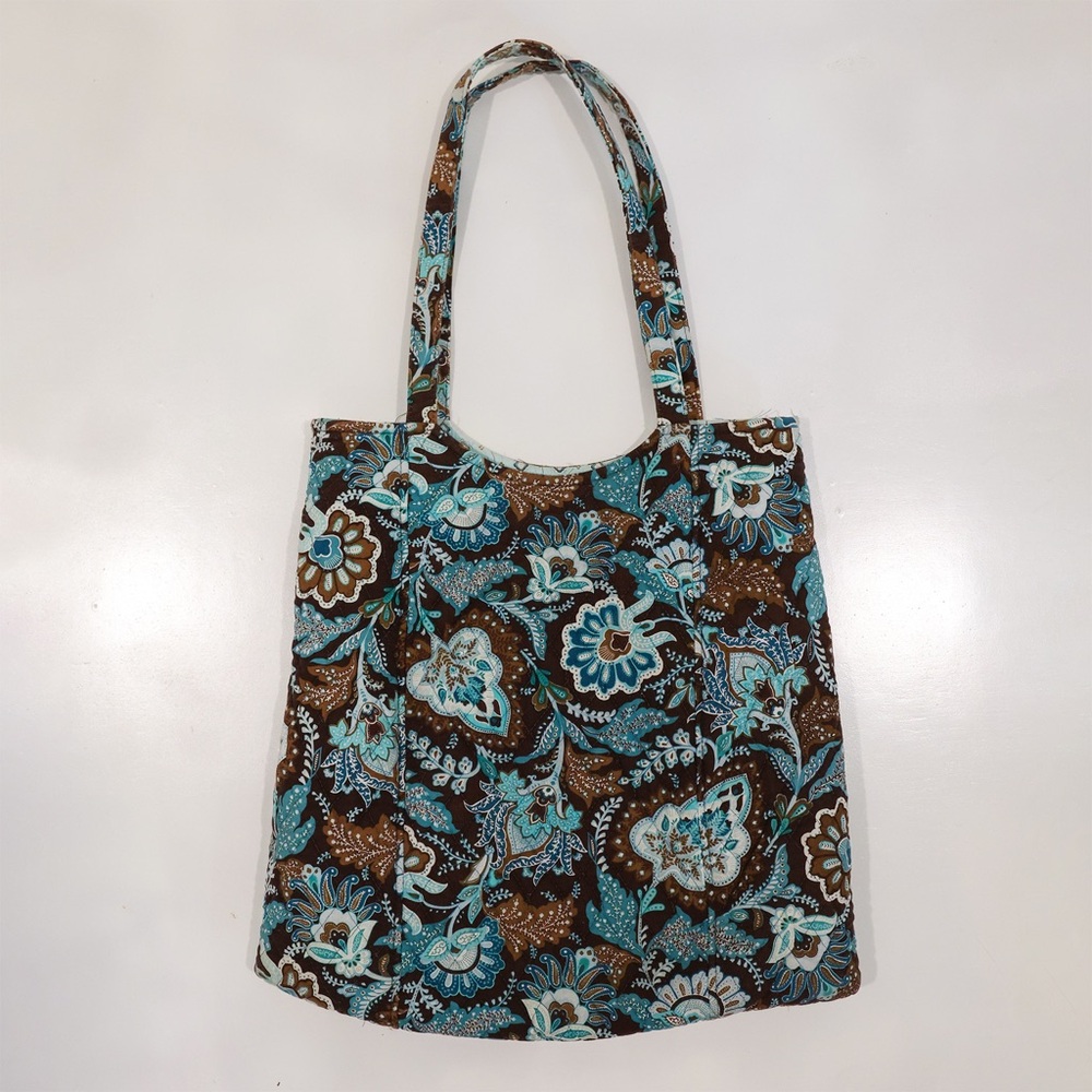 Vera Bradley Java Blue Shoulder Tote Bag Retired Print 2006 Y2K - Picture 2 of 13